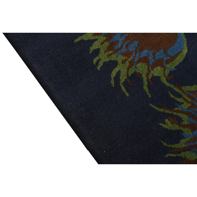 8 Ft Square Percy Navy Blue Rug