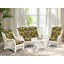 Fauteuil en velours capitonné naturel Agambir-88577066