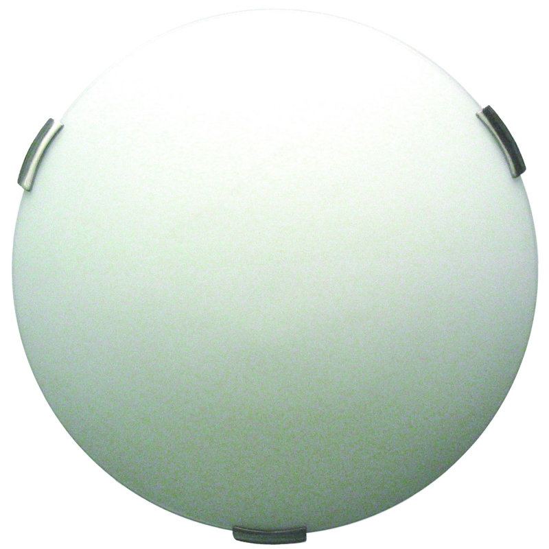 Lizarraga Glass Flush Mount, Satin Nickel