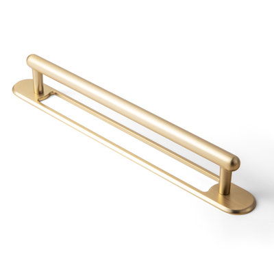 Cabinet Bar Pull with Backplate - Mid-Century Modern Zinc Alloy Hardware for Kitchen Cabinets, Wardrobes, and Furniture Upgrades