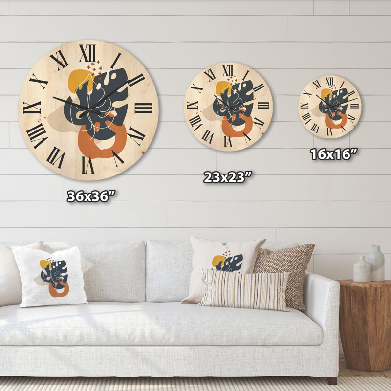 Horloge murale abstraite, Moyen