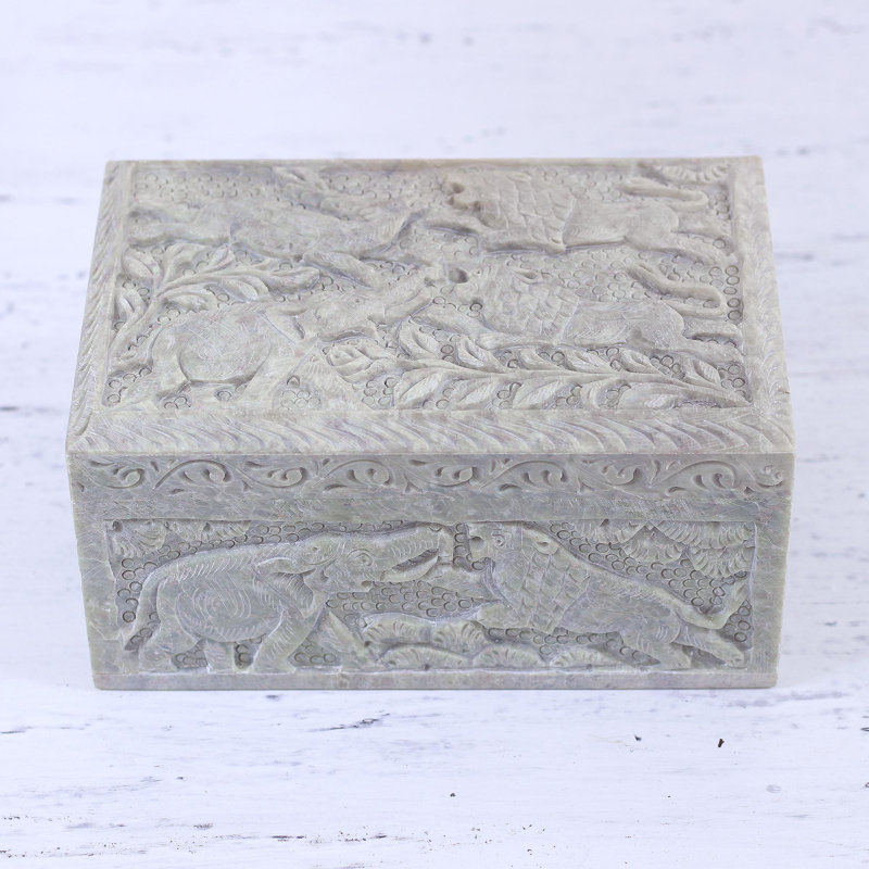 Boîte à bijoux pour animaux sauvages saponite