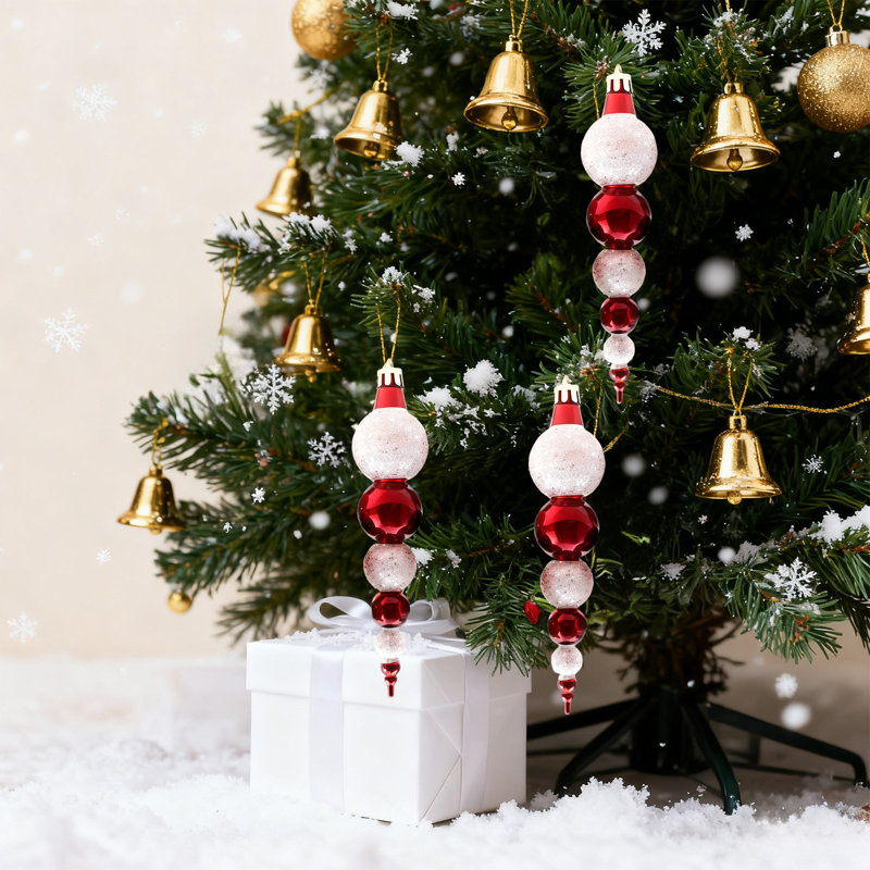 Ensemble de boîtes de Noël avec boules de Noël, de profondeur