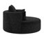 Fauteuil d'appoint pivotant avec 3 coussins amovibles