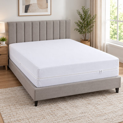 Twin Mattress Encasement – Zippered Waterproof Protector, Soft & Noiseless Cover, Fits Up to 12"