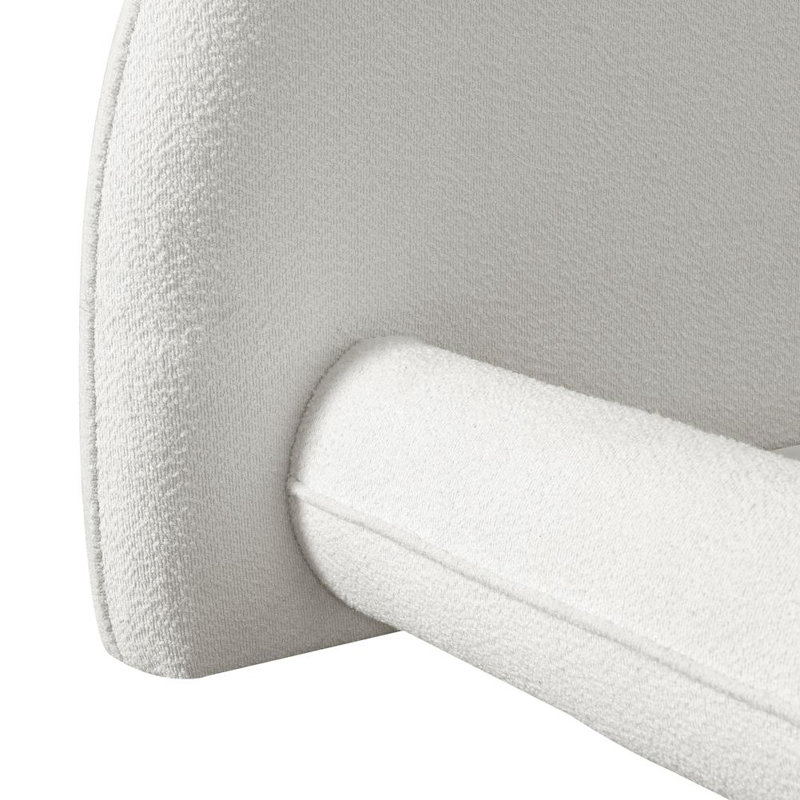 Lit rembourré avec tissu bouclé