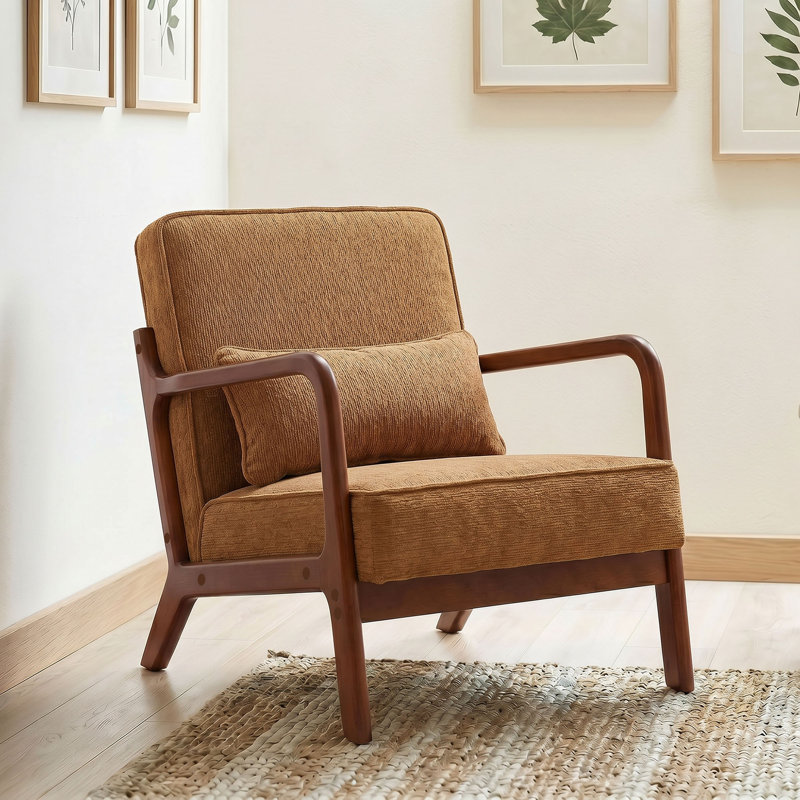 Upholstered Accent Chair, Brown