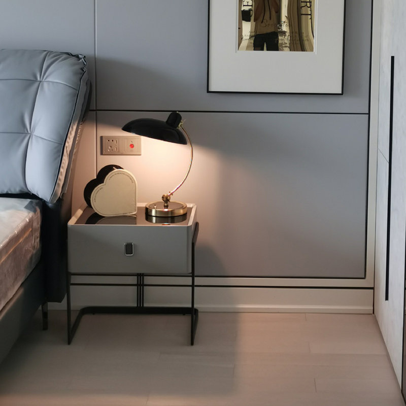 Modern Goose Neck Swing Arm Table Lamp, Black