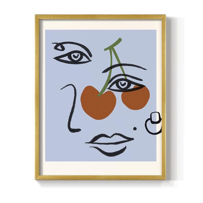 «Cherry Baby II», reproduction encadrée - bois massif, H 14 po x l 11 po