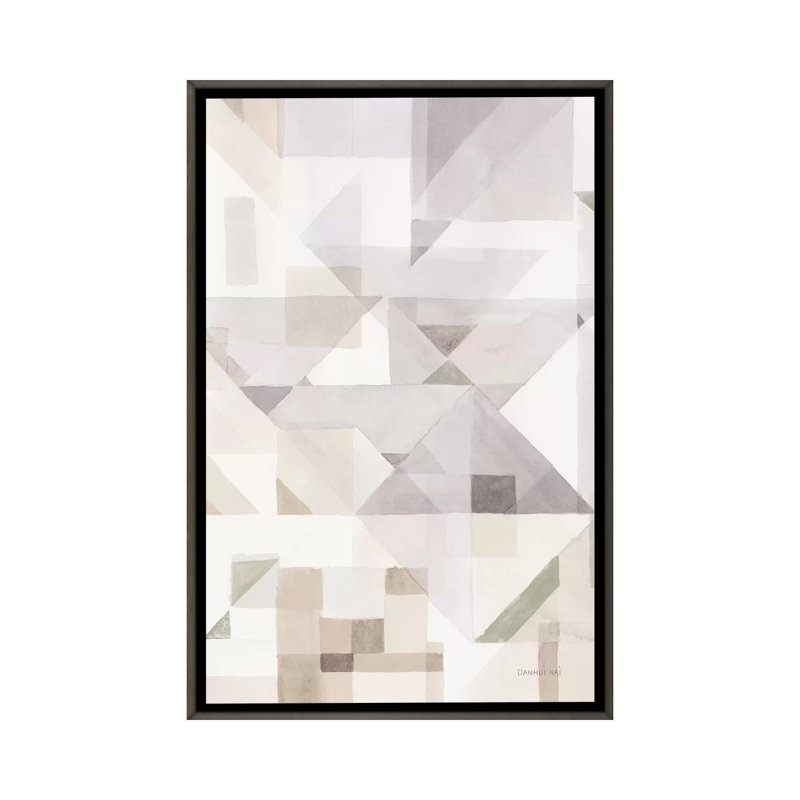 "Try angles III" par Danhui nai, reproduction d’art, H 48 po x l 32 po x P 1,5 po, Toile encadrée de bois rustique foncé
