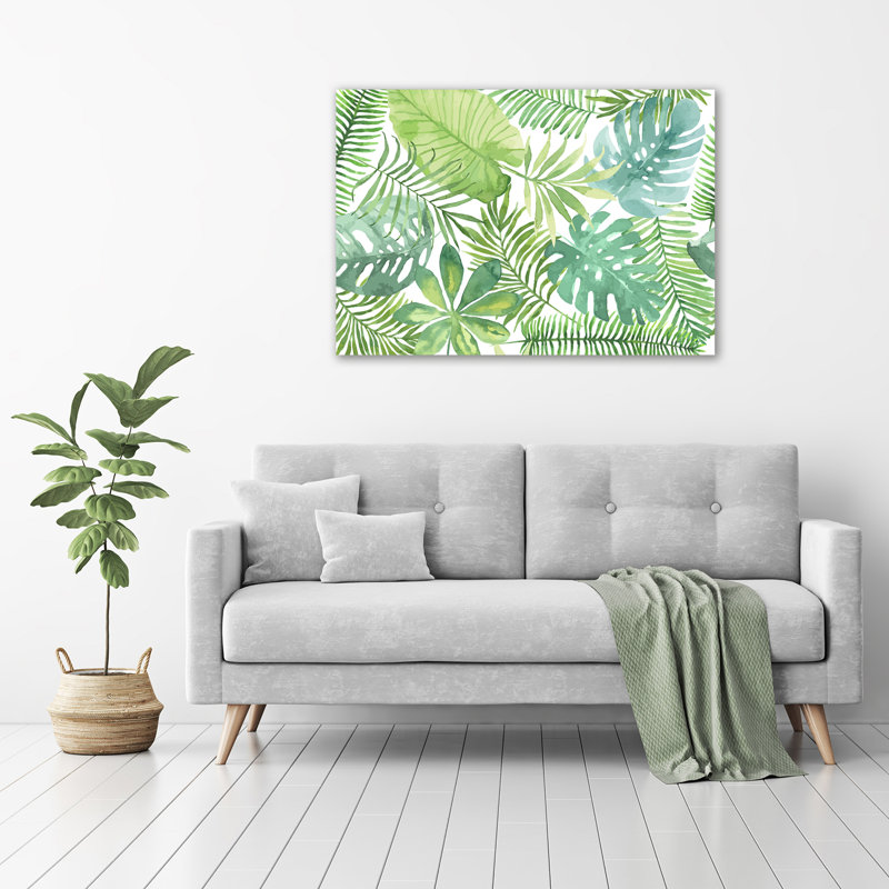 Tropical Leaves - No Frame Print on Glass