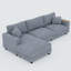 Canapé modulaire en L 114,5 po avec rangement pour salon, canapé de salon et canapé moderne-230090686