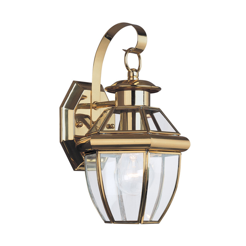 Lancaster One Light Outdoor Wall Lantern from Generation Lighting , Polished Brass