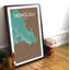 Honolulu City Map - No Frame Print-1523478455