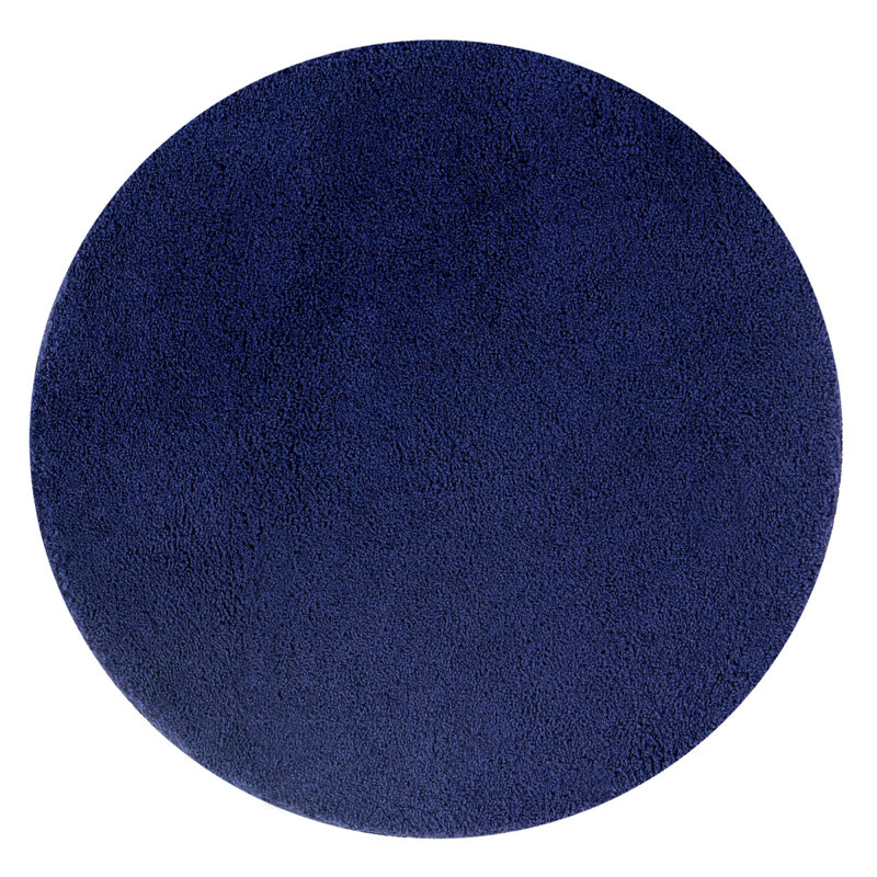 Tapis de salle de bain Micro, Bleu marine, Rond 30 po