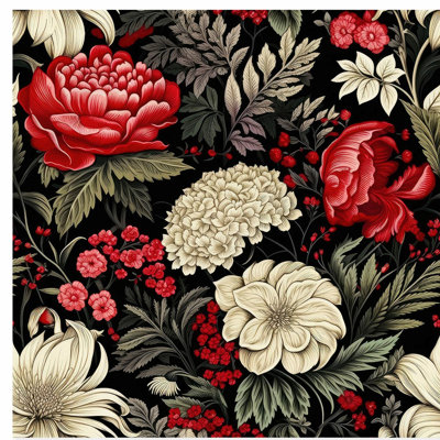 Floral, fleurs de William Morris, reproduction d'art classique sans cadre