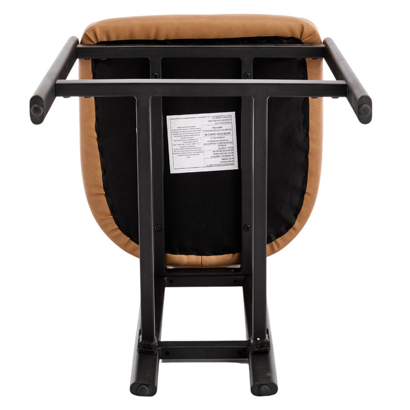Modern Upholstered Counter Stool With Backrest, Beautiful Low Barstool For Kitchen Island, Bar And Counter, Brown