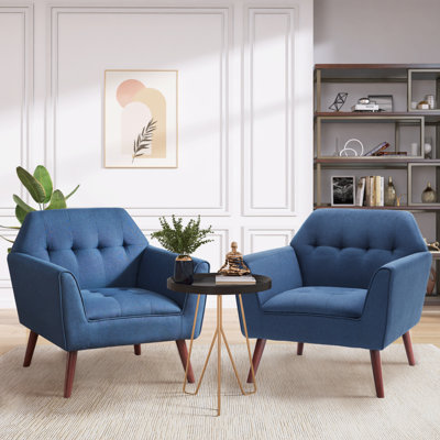 Fauteuil rembourré en lin 30,3 po Kristiona