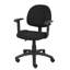 Chaise pivotante Jea, accoudoirs réglables, tweed noir, roues-117561199