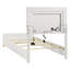 Ensemble de chambre à coucher Josephine White Twin 3 pièces avec tête de lit et tables de chevet à DEL