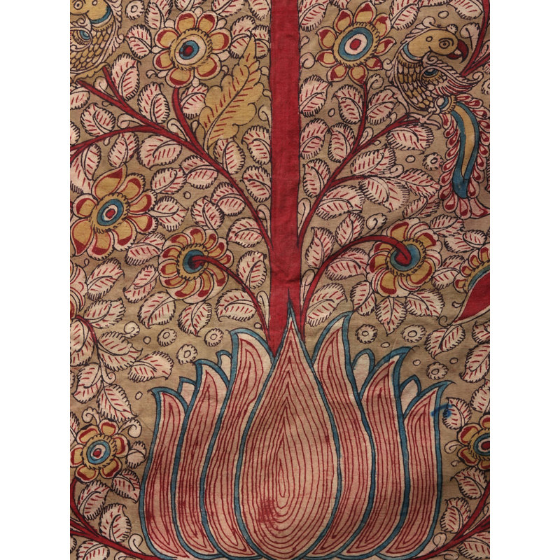 Arbre de vie avec lotus | Kalamkari, peinture sur coton