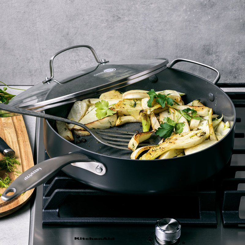 GreenLife Canterbury Healthy Ceramic Nonstick Sauté Pan with Lid, 5QT