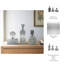 Vases modernes en aluminium et métal avec motif géométrique sculptural pour décors décontractés, objets décoratifs contemporains - ensemble de 3