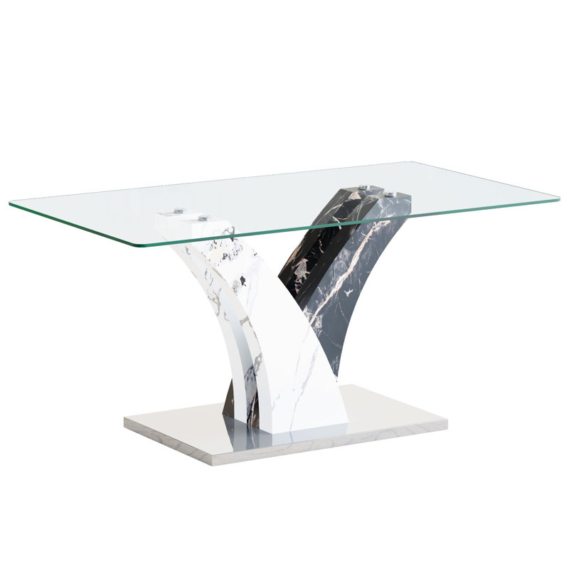 Table et chaise de salle à manger grises avec plateau en verre transparent, pieds et lin confortable - Chaises en coton