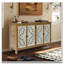 Armoire de rangement à quatre portes en bois sculpté