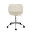 Chaise de travail contemporaine en métal chromé et similicuir-1152810560-1152810561