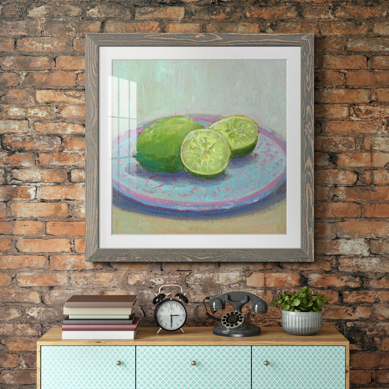 «Still Citrus II», reproduction encadrée de qualité supérieure - prête à être accrochée, Papier avec cadre gris, Blanc