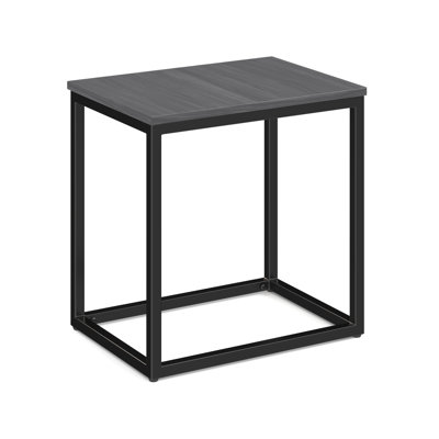 | Lyon | Table d'appoint rectangulaire 22 po x 16 po avec base en métal noir