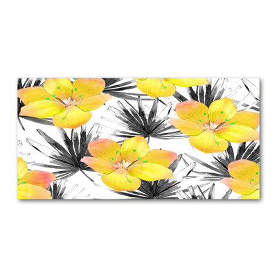 Tropical Flowers - Wrapped Canvas Print