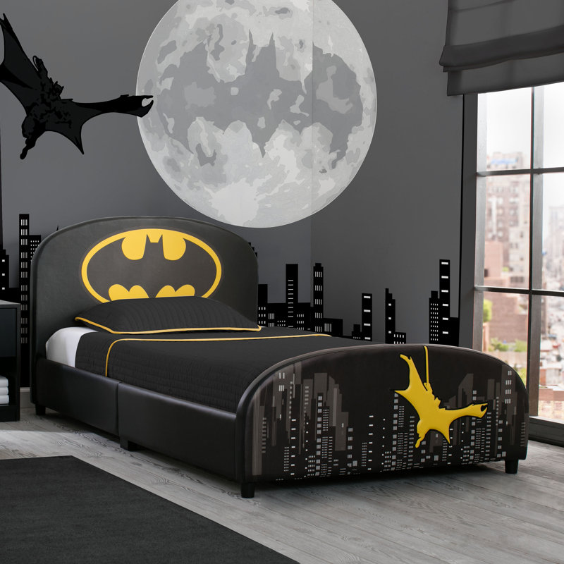 Batman Upholstered Twin Bed by Delta Children