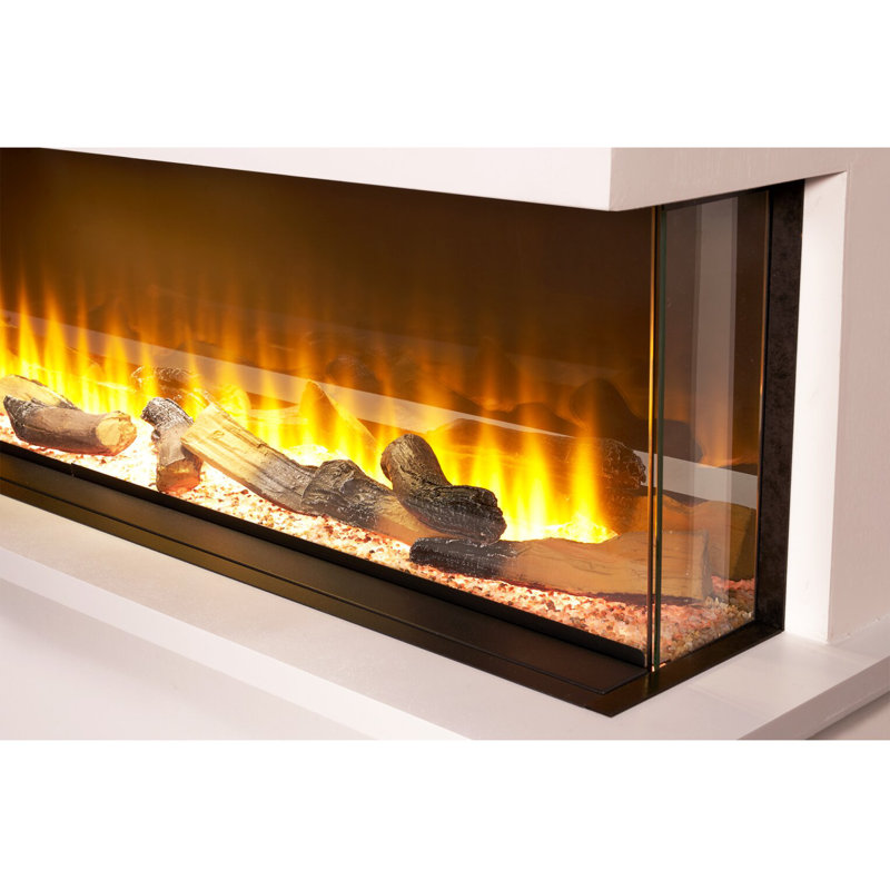 Recessed Wall Mounted Electric Fire, 49cm H x 79.2cm W x 23.5cm D