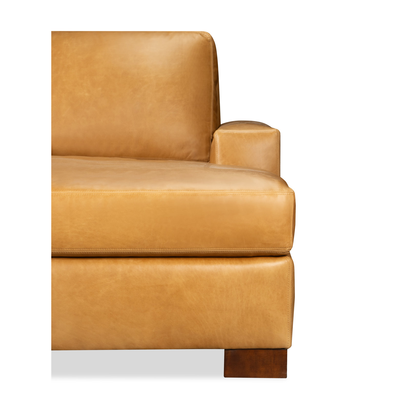 Jonie Chaise Lounge, Steamboat Caramel Genuine Leather