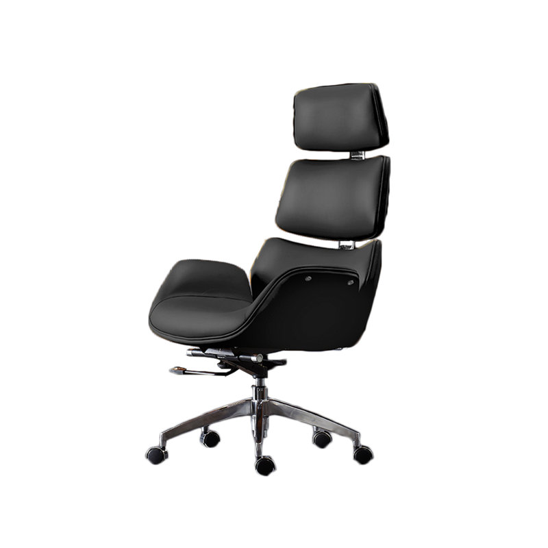 Chaise de bureau ergonomique avec dossier réglable, Noir