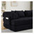 Welike 78.7" W x 37" D x 28.3" H Convertible Chenille Floor Sleeper Sofa Bed-129162328