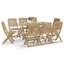Acacia Solid Wood Patio Dining Set-1924769420