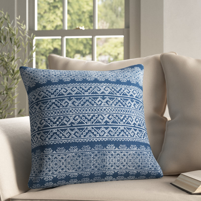 Carmela Geometric 22" Throw Pillow, No Fill