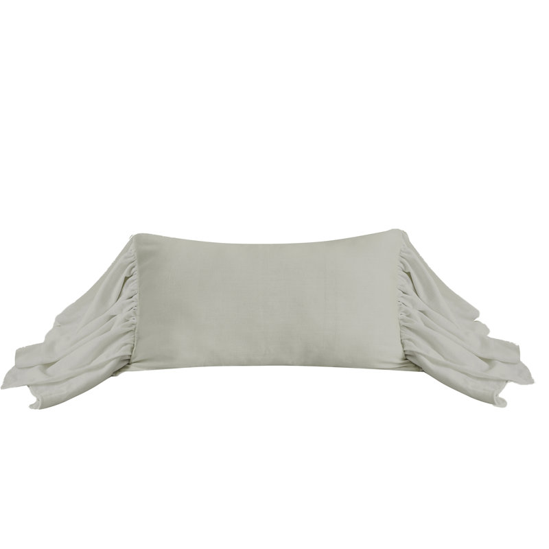 Coussin à volants Luna, gris