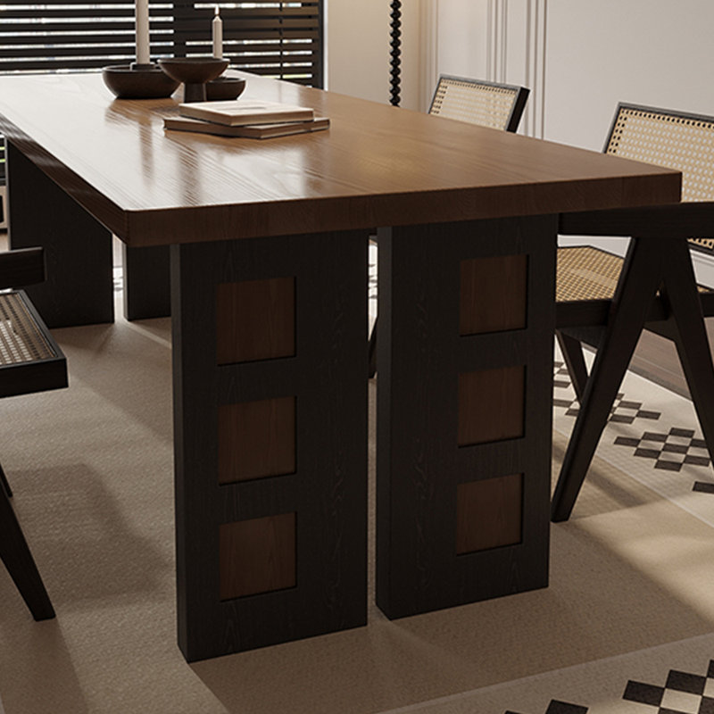 Large board simple ash wood dining table, 29.53"H x 78.74"L x 31.5"W