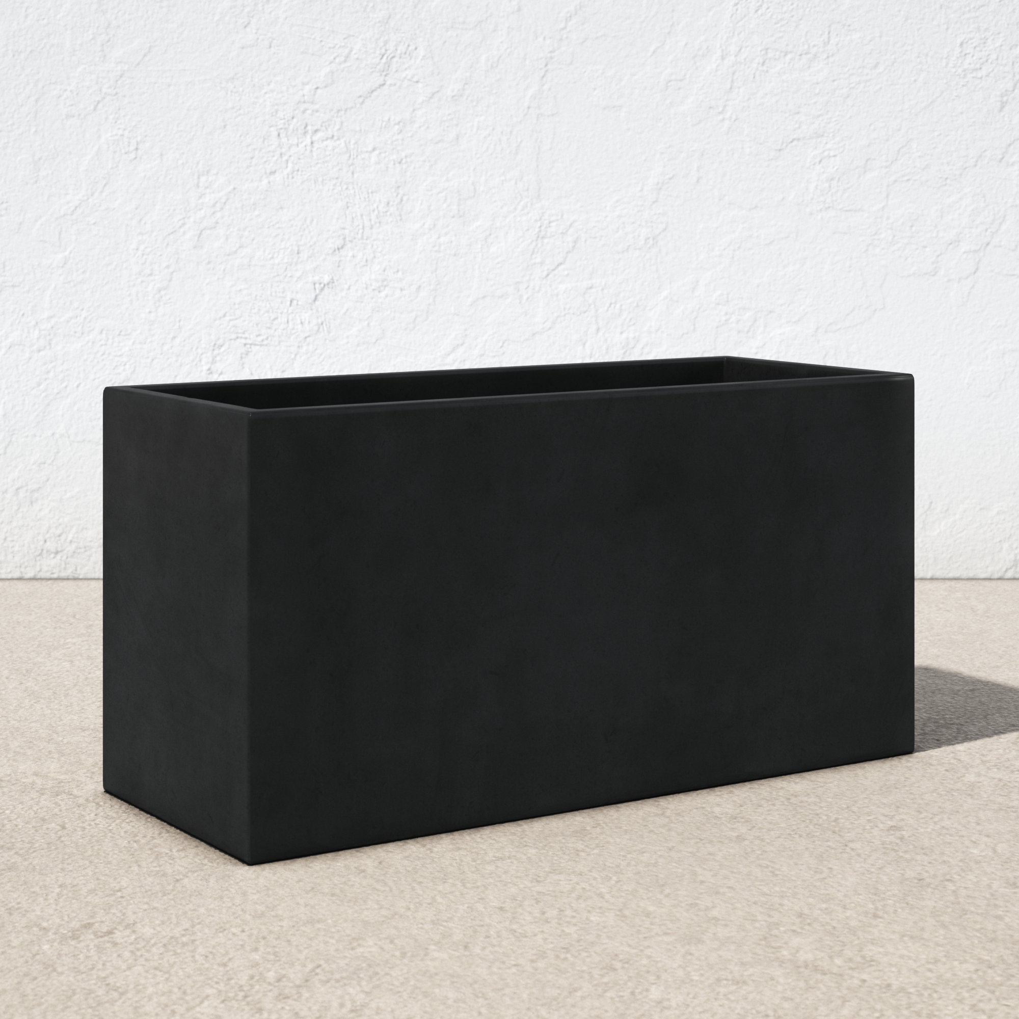 Arquette Concrete Planter Box, 16" H x 31.5" W x 12.5" D