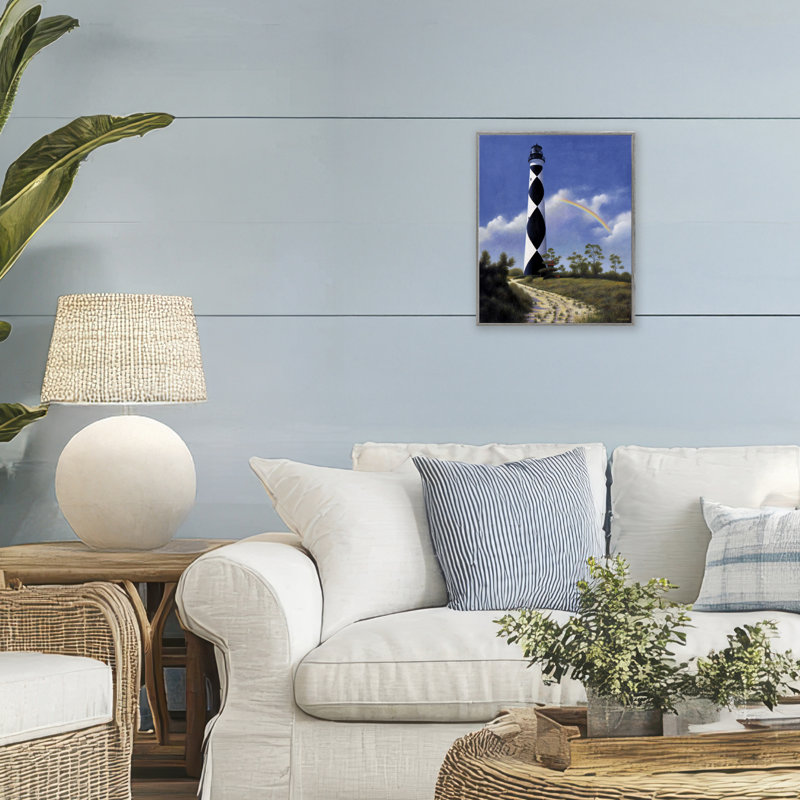 Giclée encadrée, vue de Cape North Carolina, par Wind River Studios, H 14 po x l 11 po, Estampe numérique Farmhouse
