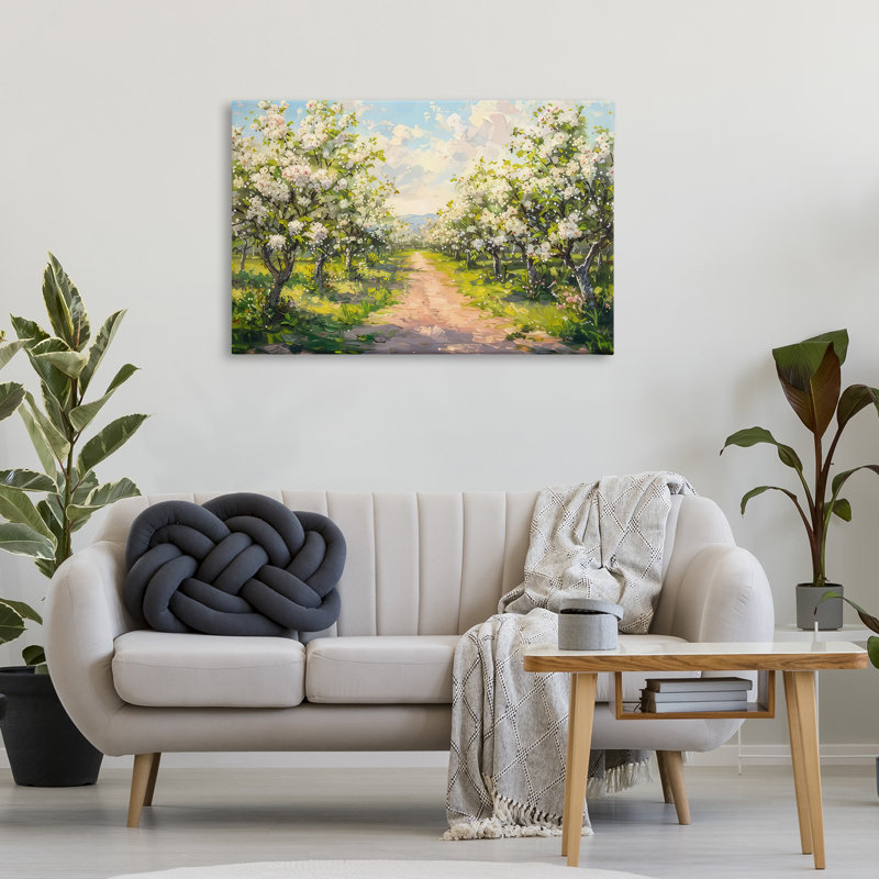 Chemin à travers les arbres en fleurs, design par LSR Creative Studio, H 24 po x l 36 po