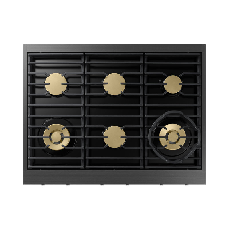 36" Gas Rangetop 6 Burners, NG/LP, Graphite Stainless
