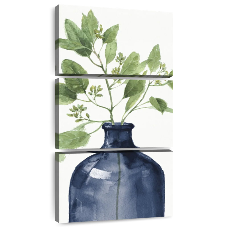 Mélange de verdure et bleu marine, H 27 po x l 12 po