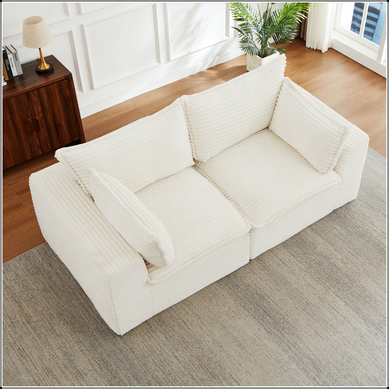 Canapé-lit modulaire moderne Cloud Boneless Cloud, Blanc