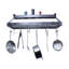 Gourmet Handcrafted Deep Bookshelf Wall Mounted Pot Rack