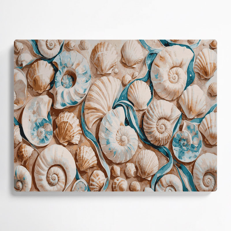 Art mural en métal Coastal Shell, H 11 po x l 14 po